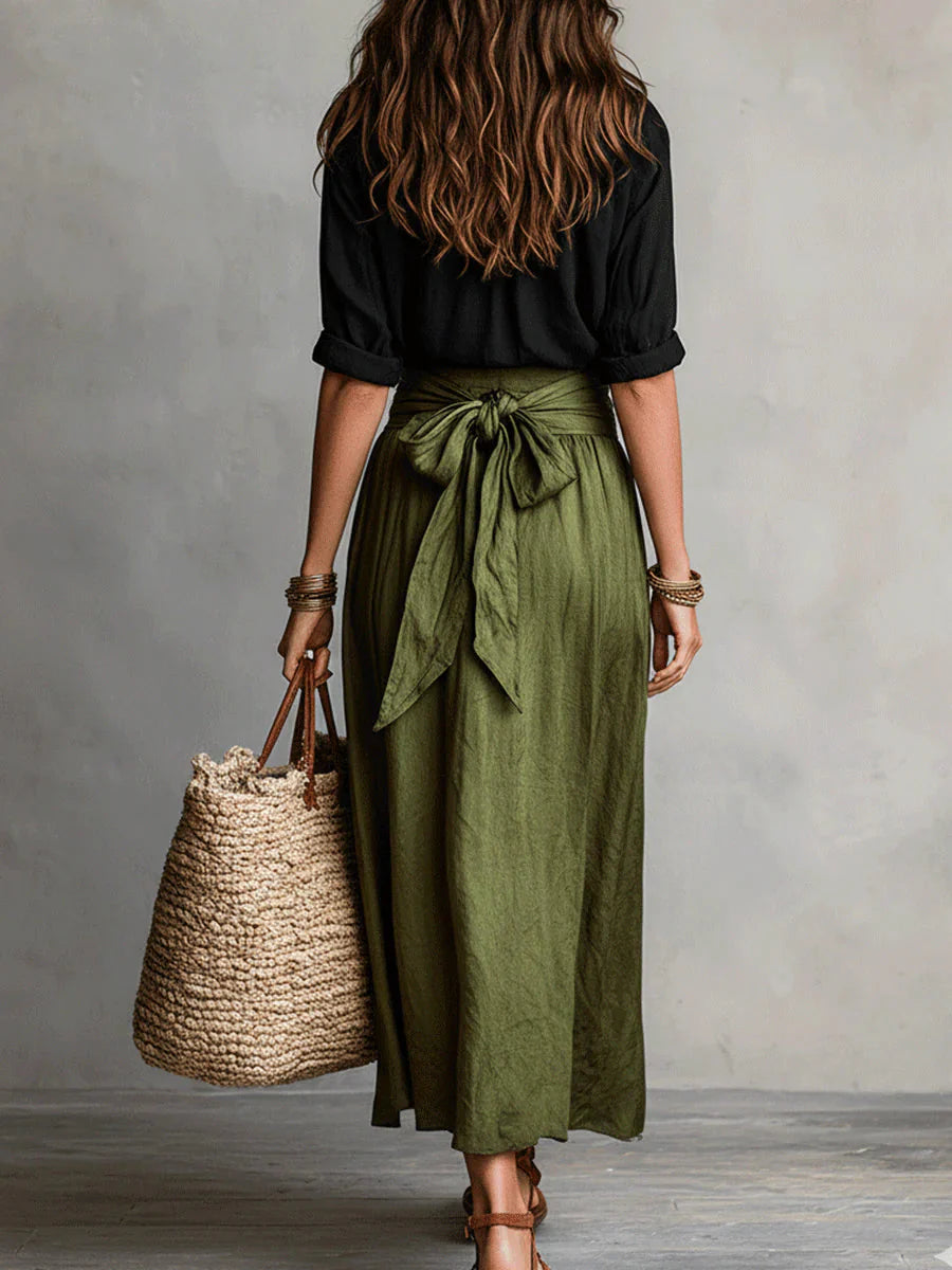 Oliva | Falda larga casual
