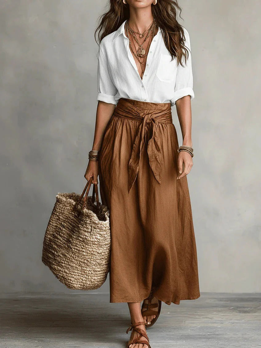 Oliva | Falda larga casual