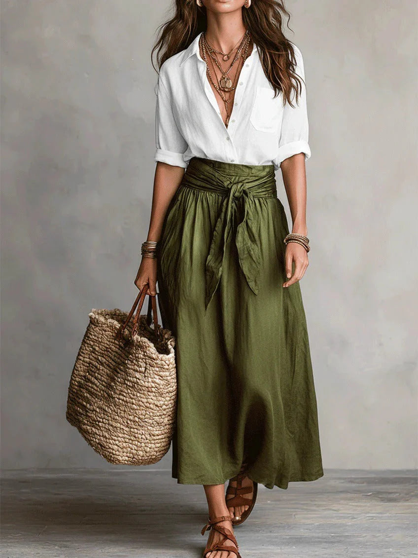 Oliva | Falda larga casual