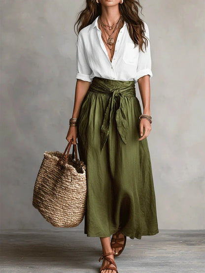 Oliva | Falda larga casual